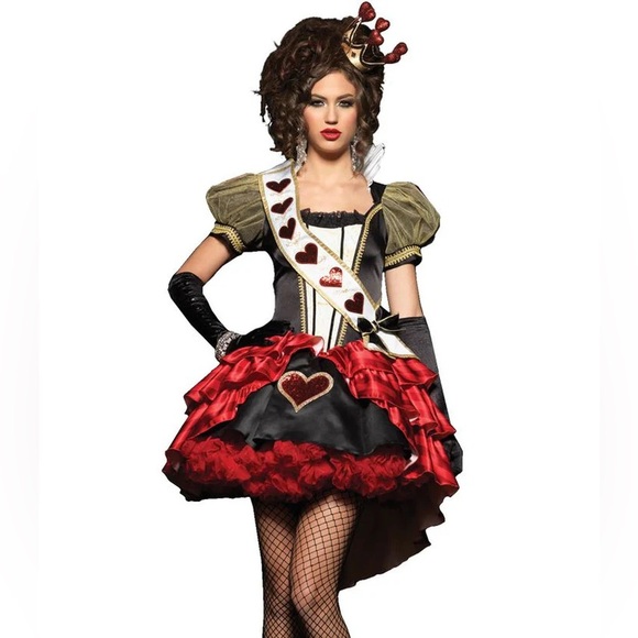Royal Red Queen Deluxe Collection 2011 Leg Avenue Halloween 🎃 Costume RARE L